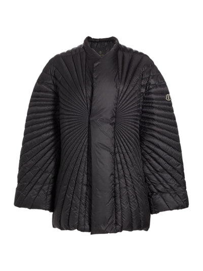 Shop Rick Owens Women's  X Moncler Radiance Quilted Down Jacket In Black