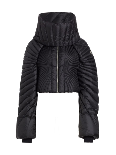 Shop Rick Owens Women's  X Moncler Radiance Convertible Down Jacket In Black