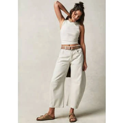 Shop Free People Lucky You Mid-rise Barrel Jeans