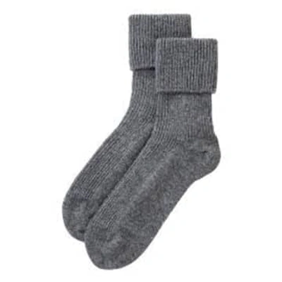 Shop Rosie Sugden Charcoal Grey Cashmere Socks
