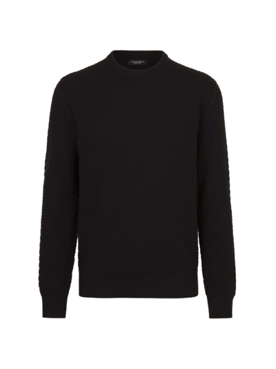 Shop Stefano Ricci Men's Knit Crewneck Sweater In Black