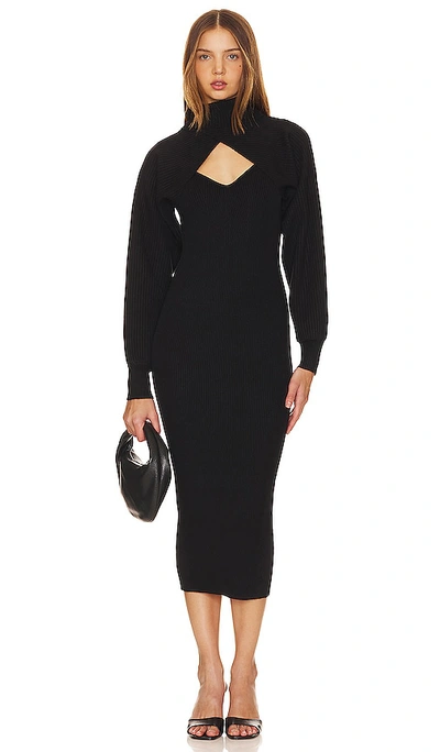 Shop Astr Jodie Sweater Dress In Black
