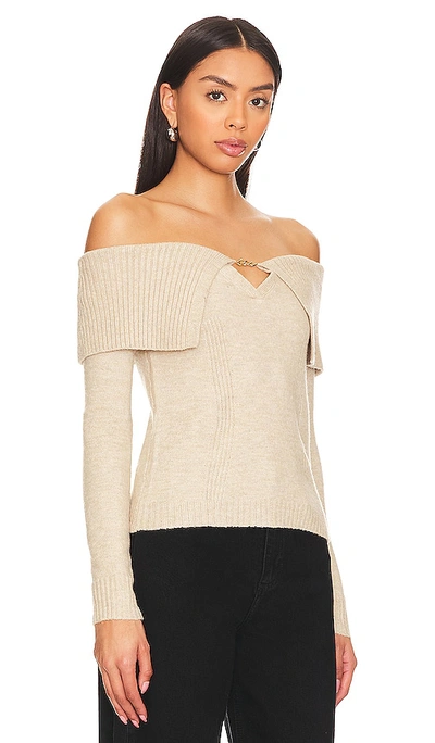 Astr Zella Sweater In Taupe