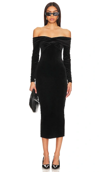 Shop Allsaints Delta Velvet Dress In Black