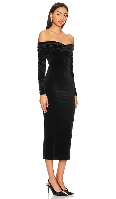 Allsaints Delta Velvet Dress In Black