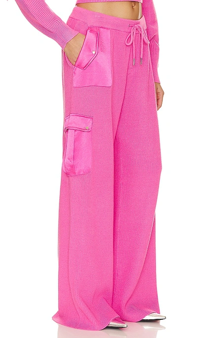 Shop Ser.o.ya Daph Knit Cargo Pant In Malibu Pink