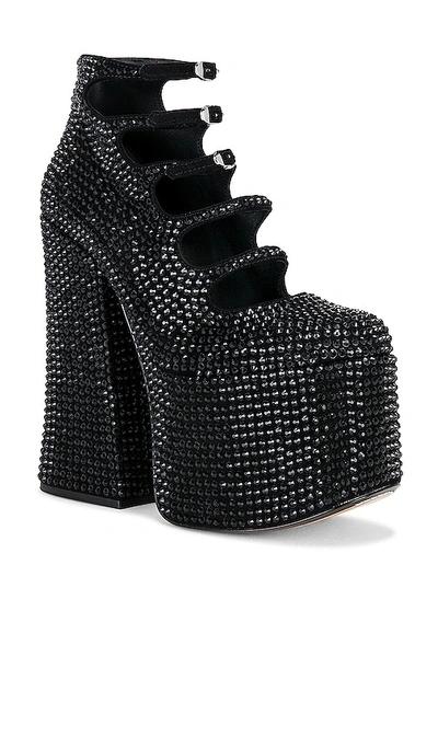 Shop Marc Jacobs The Kiki Rhinestone Ankle Boot In Black & Black