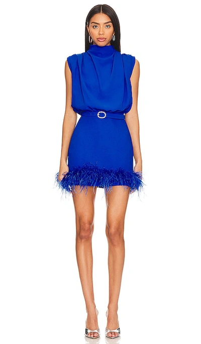 Shop Amanda Uprichard Sullivan Mini Dress In Cobalt