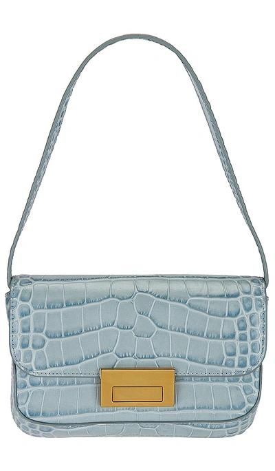 Shop Loeffler Randall Stephania Shoulder Bag In Light Blue Croc