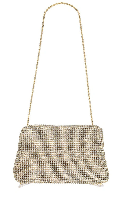 Loeffler Randall Jolene Bow Rhinestone Clutch Bag In Gold