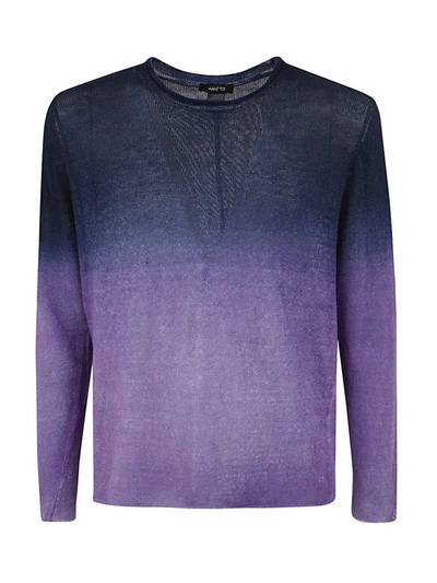 Shop Avant Toi Round Neck Pullover Clothing In Pink & Purple