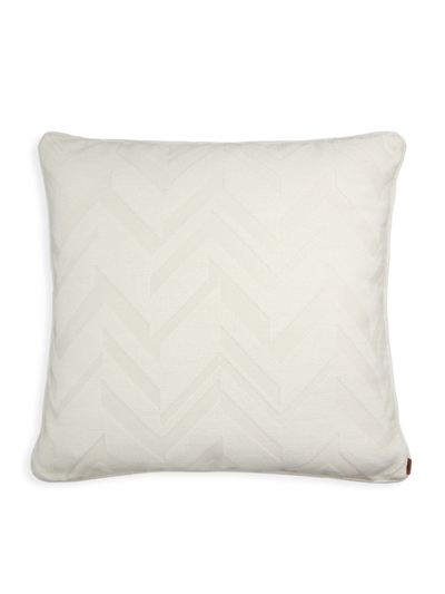 Shop Missoni Orme Cushion In Bianco