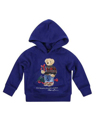 Shop Ralph Lauren Kids Polo Bear Long In Blue