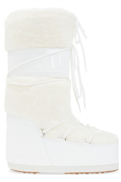 Shop Moon Boot Icon Logo Printed Snow Boots In White