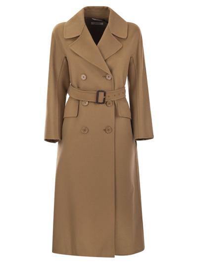 Shop 's Max Mara Belted Long In Brown
