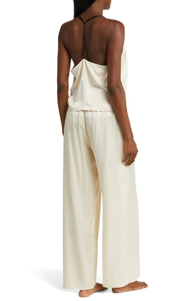 Shop Lunya Washable Mulberry Silk Pajamas In Swan White
