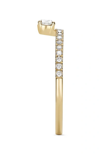 Lightbox 0.25-carat Floating Stone Lab Grown Diamond Ring In 14k Yellow Gold