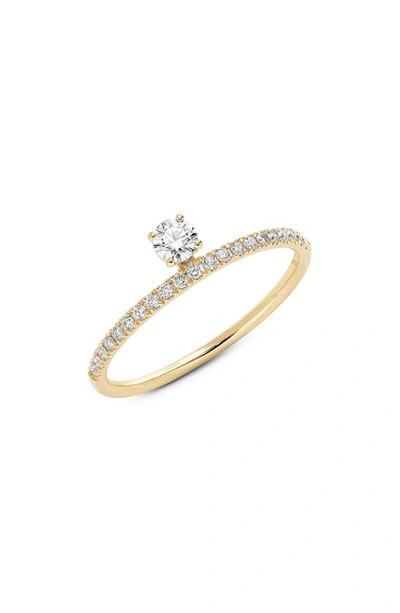 Lightbox 0.25-carat Floating Stone Lab Grown Diamond Ring In 14k Yellow Gold