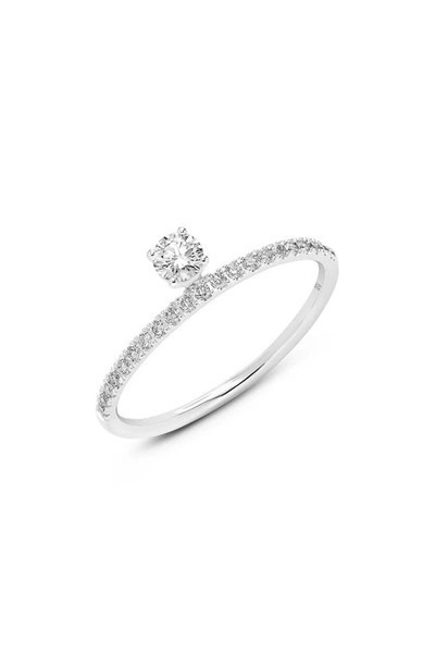 Shop Lightbox 0.25-carat Floating Stone Lab Grown Diamond Ring In 14k White Gold