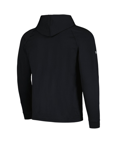 Shop Levelwear Men's  Black Chicago Bulls Performance Long Sleeve Hoodie T-shirt