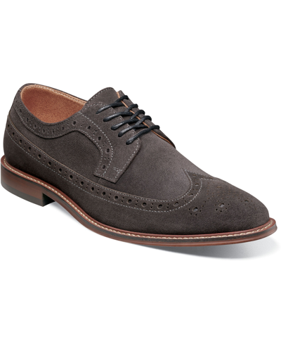 Shop Stacy Adams Men's Marligan Wingtip Oxford Shoes In Dark Gray