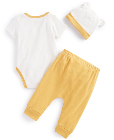 Shop Disney Baby Boys Winnie-the-pooh Hat, Bodysuit And Pants, 3 Piece Set In White