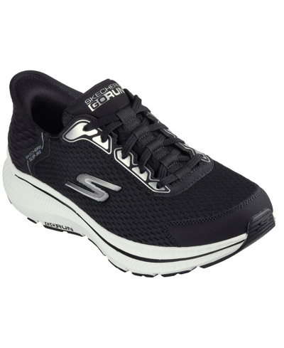 Shop Skechers Men's Slip-ins- Go Run Consistent 2.0 Endure Memory Foam Slip-on Running Sneakers From Finish Line In Black,silver