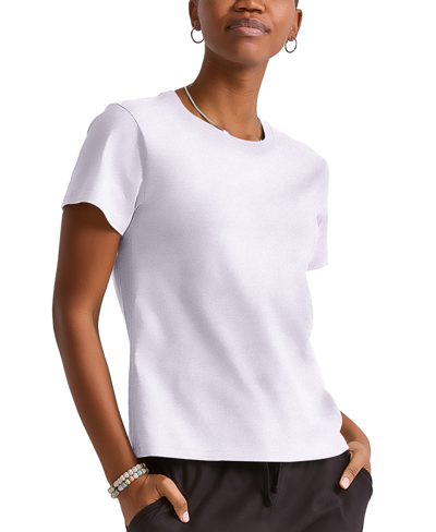 Shop Hanes Women's Originals Cotton Short Sleeve Classic T-shirt In Urban Lilac