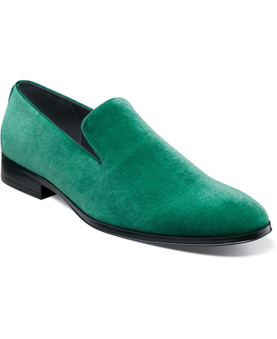 Shop Stacy Adams Men's Savian Velour Slip-on Loafers In Emerald