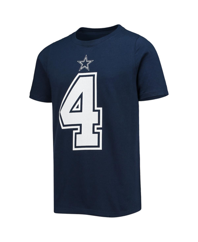 Shop Nike Youth Boys And Girls  Dak Prescott Navy Dallas Cowboys Team Player Name And Number T-shirt