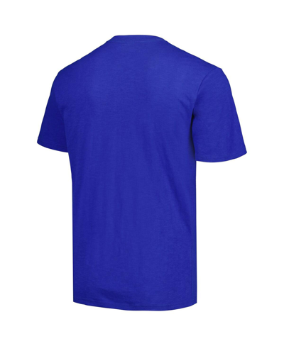 Mitchell & Ness Men's  Royal Distressed Golden State Warriors Hardwood Classics Legendary Slub T-shir In Royal