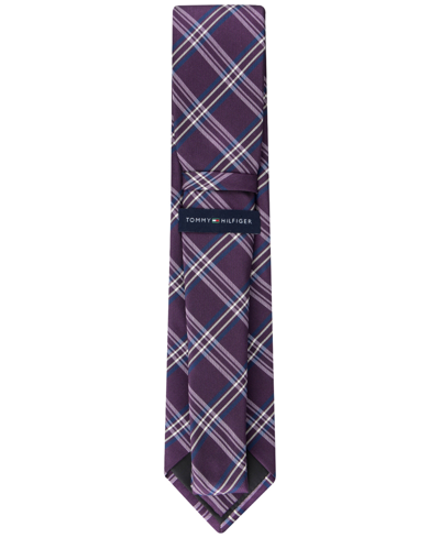 Shop Tommy Hilfiger Men's Twill Plaid Tie In Navy,pink