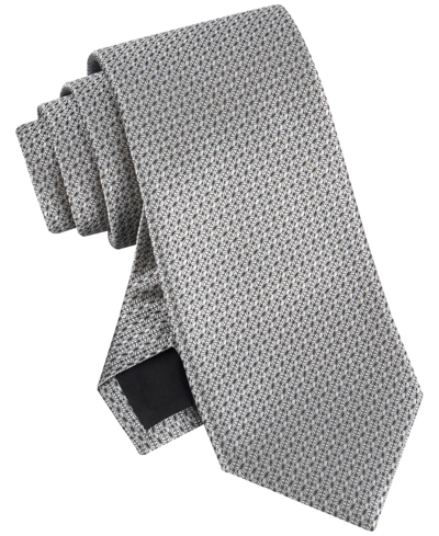 Shop Calvin Klein Men's Arlo Dot-pattern Tie In Charcoal