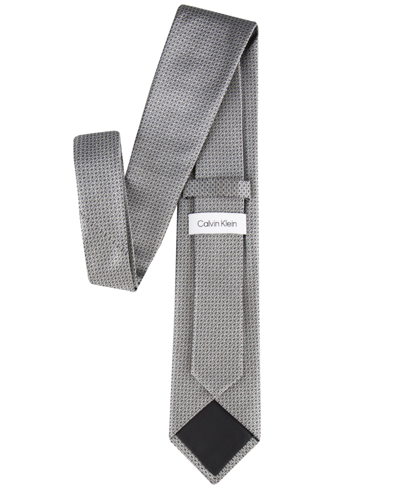 Shop Calvin Klein Men's Arlo Dot-pattern Tie In Charcoal