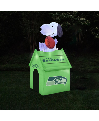 Shop Sporticulture Seattle Seahawks Inflatable Snoopy Doghouse In Green