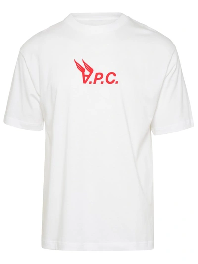 Shop Apc Cashmere White Cotton T-shirt