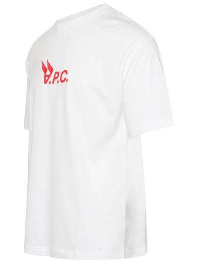 Shop Apc Cashmere White Cotton T-shirt