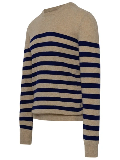 Shop Apc Ismael Sweater In Beige Wool In Brown