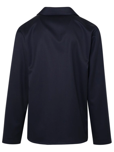 Shop Apc Kerlouan Wool Shirt In Blue