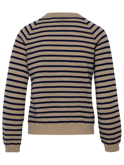 Shop Apc Lilas Sweater In Beige Wool In Green