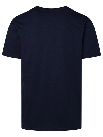 Shop Apc Derek Blue Cotton T-shirt