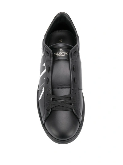 Shop Valentino Black Low-top Sneakers