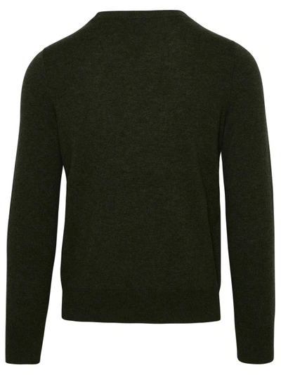 Shop Apc Nina Sweater In Green Wool In Black