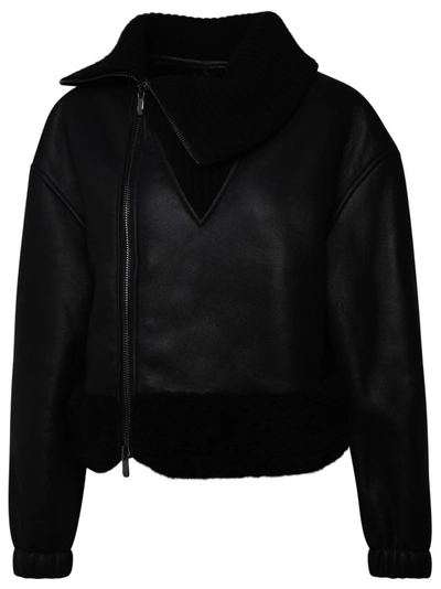 Shop Ferrari Black Leather Jacket
