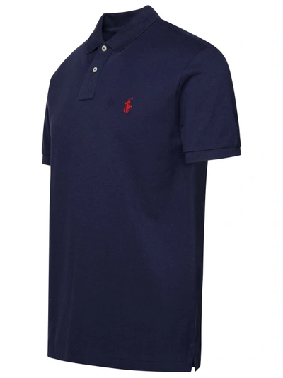 Shop Polo Ralph Lauren Blue Cotton Polo Shirt