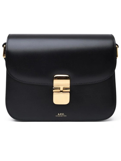 Shop Apc Small Leather Grace Bag In Black