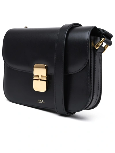 Shop Apc Small Leather Grace Bag In Black