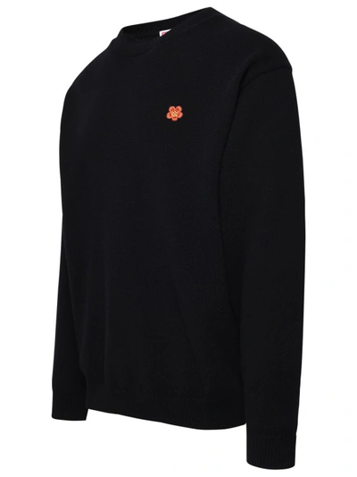 Shop Kenzo Black Wool Sweater
