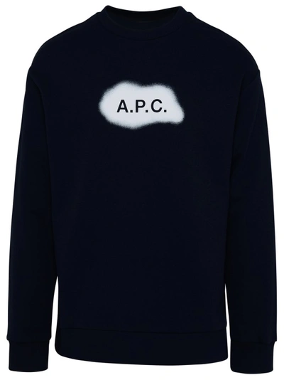 Shop Apc Alastor Blue Cotton Sweatshirt