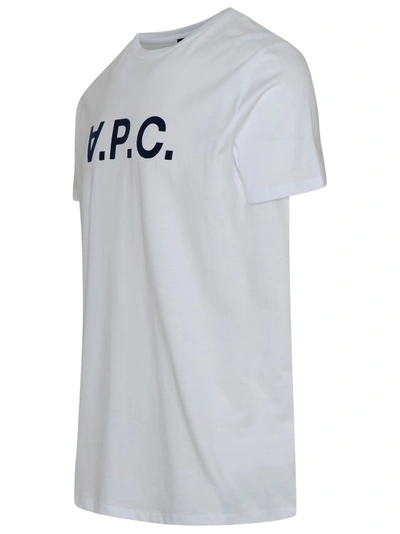 Shop A.p.c. White Cotton Vpc Maxi Logo T-shirt
